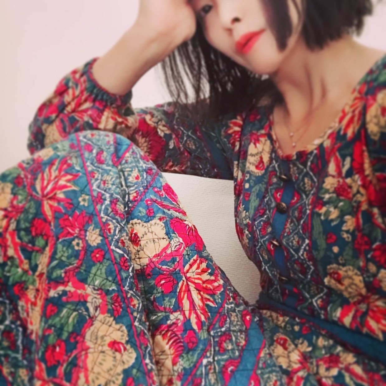 1970s Vintage blue dress