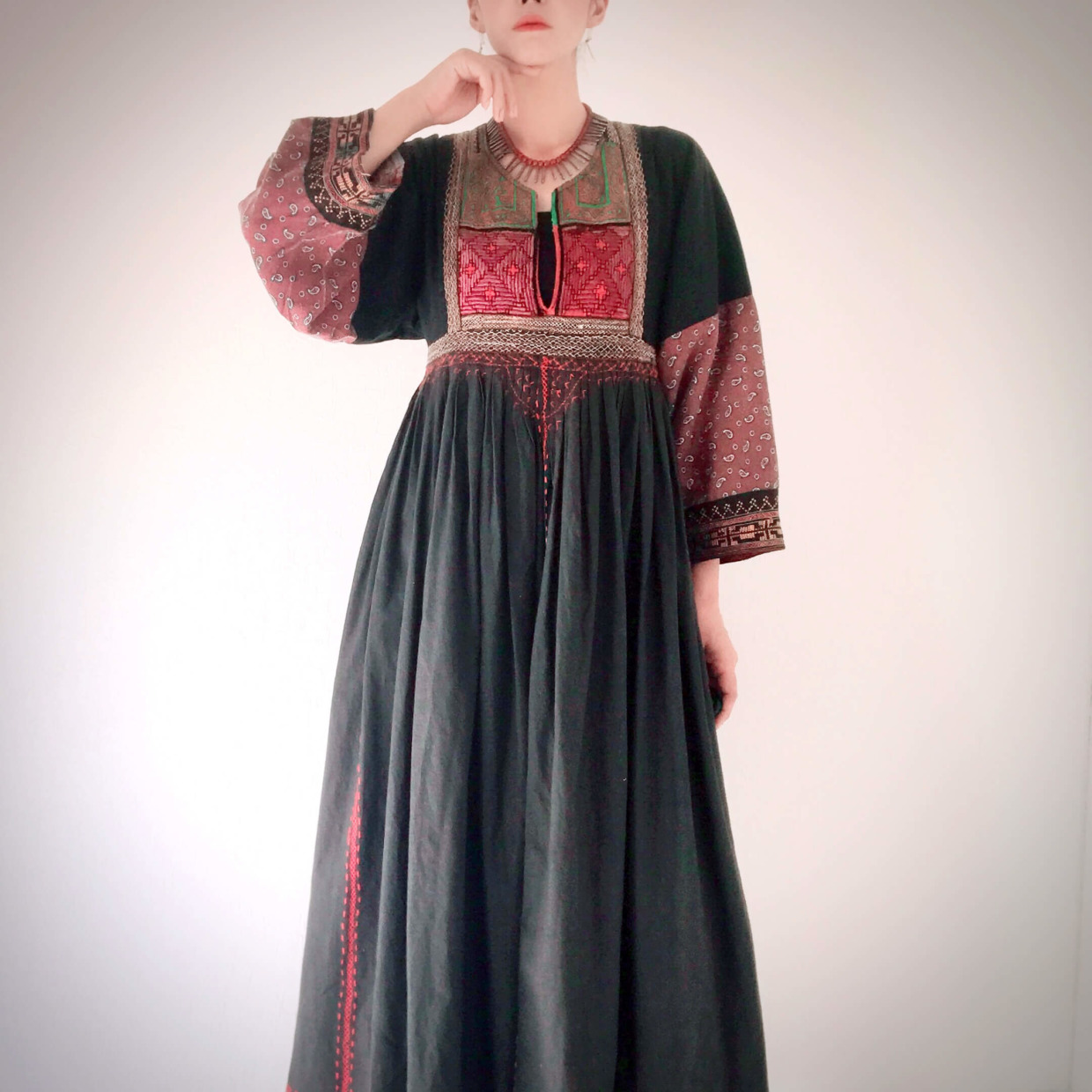 1970s Vintage afghan dress