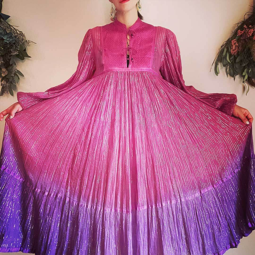 1970s Indian Gradation Dress