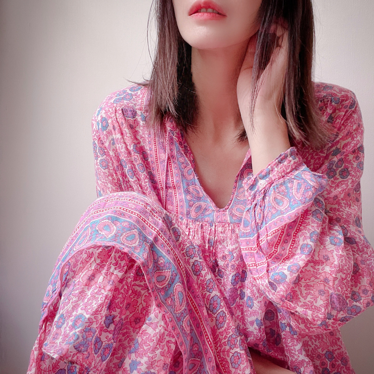 1970s Vintage Pink Dress | Anemone Vintage Market | ヴィンテージ